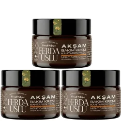 Kantaron Yağlı Akşam Bakım Kremi 3 Adet Nemlendirici - Fermente Mutfağım